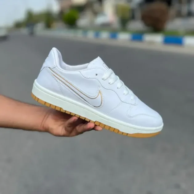حذاء  Nike white gold